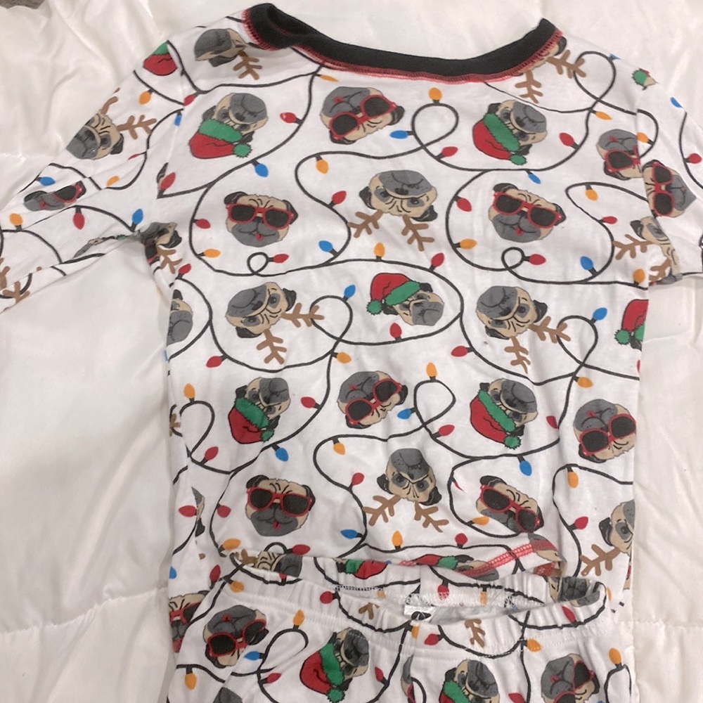 Christmas Pug pj pants and shirt